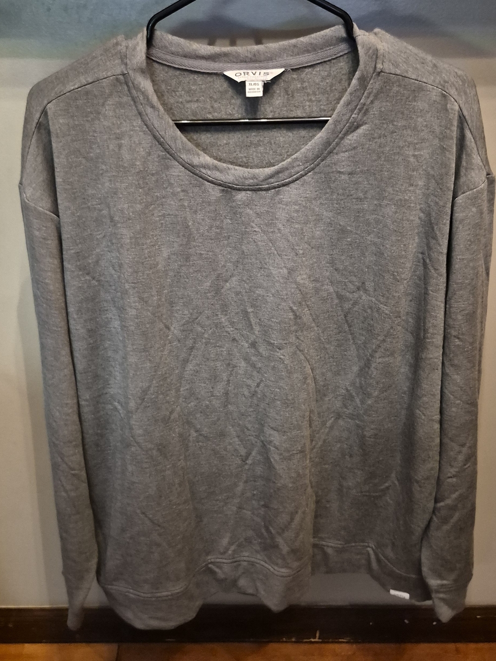 Orvis Men's Heather Gray Crewneck Pullover